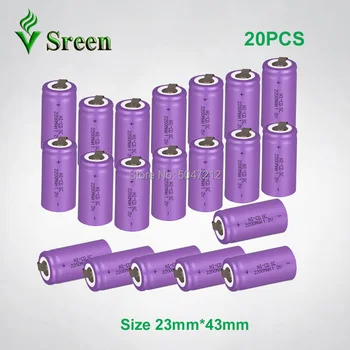 1.2V SC Rechargeable 2200mAh NI-CD Battery Cell With Nickel Sheet DIY to Battery Packs Electronic Accumulator
1.2V SC Rechargeable 2200mAh NI-CD Battery Cell With Nickel Sheet DIY to Battery Packs Electronic Accumulator