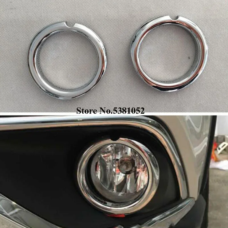 Car Styling For Mitsubishi Outlander 2016 2017 2019 2020 Accessories Fog Light Panel Frame Cover Trim Front Sticker Shape |