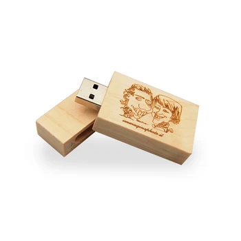 

Customize Wooden LOGO USB Flash Pen Drive 4GB 8GB 16GB 32GB 64GB Pendrive Maple Walnut Wood Pen Drives Photography Wedding Gifts