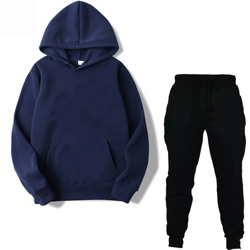Fleece Hooded Sweatshirt Two Pieces Set Casual Long Solid Sport Pants Suit Autumn Winter Fashion Men /Women Hoodies Tracksuits
Fleece Hooded Sweatshirt Two Pieces Set Casual Long Solid Sport Pants Suit Autumn Winter Fashion Men /Women Hoodies Tracksuits