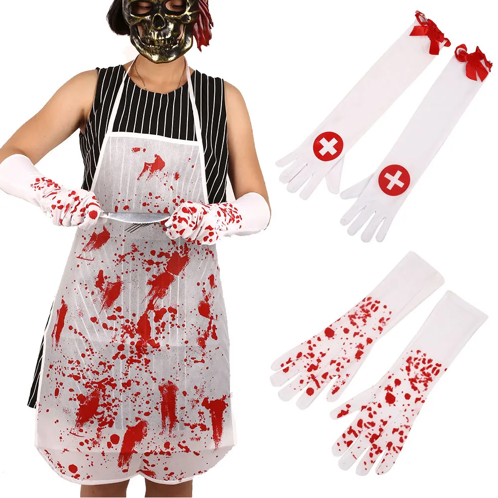 Halloween Nurse Bloody Cross Gloves Long White+Red Ballroom Fancy Dress Decors
Halloween Nurse Bloody Cross Gloves Long White+Red Ballroom Fancy Dress Decors