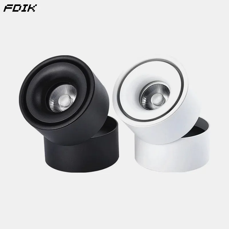 Surface Mounted Dimmable LED Ceiling Lights 7W10W15W COB LED Down light Foldable 360° Rotatable Background Track LED Spot lights
Surface Mounted Dimmable LED Ceiling Lights 7W10W15W COB LED Down light Foldable 360° Rotatable Background Track LED Spot lights