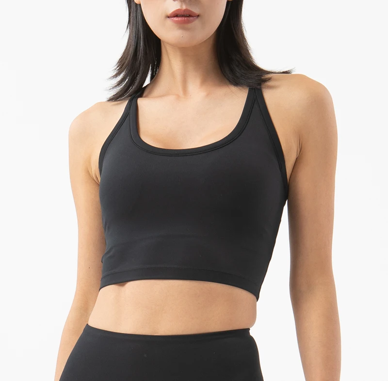 SOISOU Nylon Sports Top Women's Bra Yoga Fitness Gym Breathable Bras Underwear Vest Double Layer Support Bra 6 Colors SOISOU Nylon Sports Top Women's Bra Yoga Fitness Gym Breathable Bras Underwear Vest Double Layer Support Bra 6 Colors