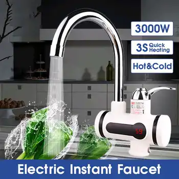 3000W Electric Kitchen Faucet with Temperature Display IPX4 Waterproof Cold Heating Faucet Heater Instantaneous Water Heater
3000W Electric Kitchen Faucet with Temperature Display IPX4 Waterproof Cold Heating Faucet Heater Instantaneous Water Heater