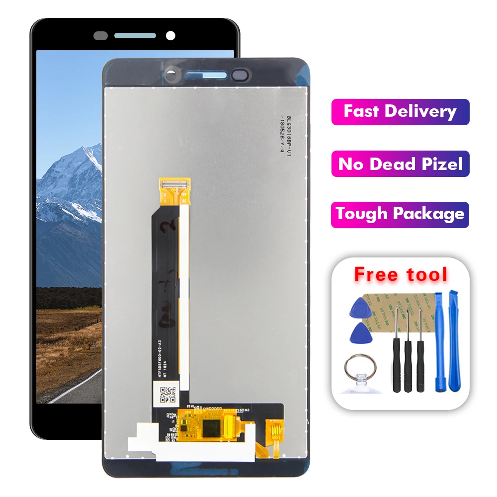 ЖК-дисплей с сенсорным экраном и дигитайзером в сборе для Nokia 6 2018 1 TA-1043 TA-1045 TA-1050