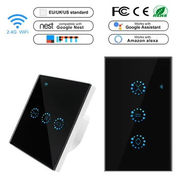 EU/US Standard Voice Control WiFi Smart Curtain Wall Touch Panel Switch Remote Control Electric Roller Blind WIFI Shutter Switch
EU/US Standard Voice Control WiFi Smart Curtain Wall Touch Panel Switch Remote Control Electric Roller Blind WIFI Shutter Switch
