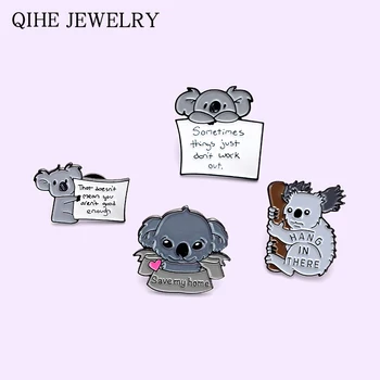 Gray Koala Bear Enamel Pin Cartoon Animal Funny Quote Tips Wood Paper note Brooches Bag Clothes Jewelry Soft Enamel Badges Gifts
Gray Koala Bear Enamel Pin Cartoon Animal Funny Quote Tips Wood Paper note Brooches Bag Clothes Jewelry Soft Enamel Badges Gifts