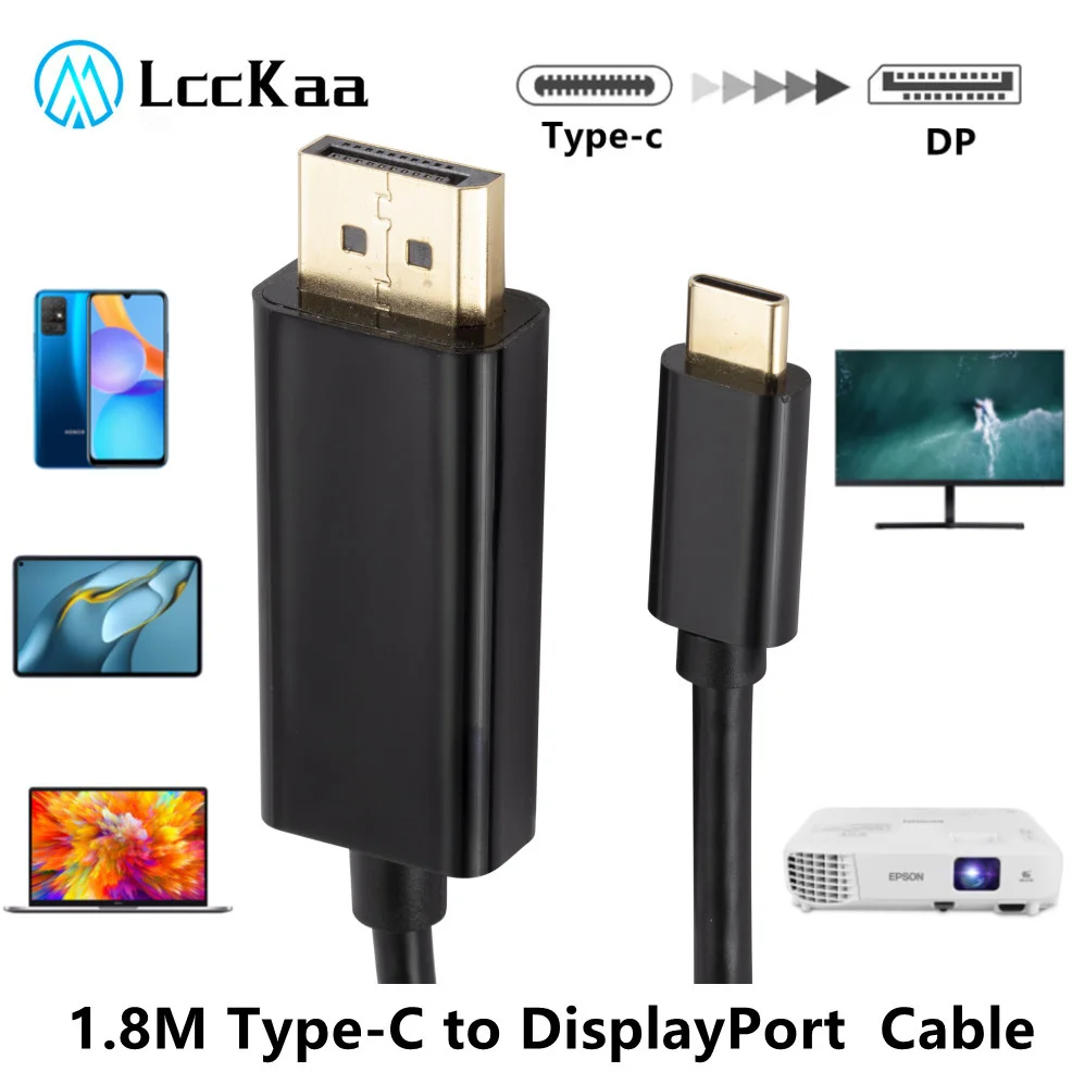 Высокоскоростной кабель-преобразователь LccKaa 4K Type-C в DP, 1,8 м, кабель USB 3,1 для дисплея, Кабель-адаптер для MacBook Pro, Samsung, Huawei
Высокоскоростной кабель-преобразователь LccKaa 4K Type-C в DP, 1,8 м, кабель USB 3,1 для дисплея, Кабель-адаптер для MacBook Pro, Samsung, Huawei