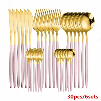 Western Tableware Cutlery Set Knife Fork Spoon Pink Gold Teaspoon Steel Cutlery Dinnerware Set Stainless Steel Home Dinner Set
Western Tableware Cutlery Set Knife Fork Spoon Pink Gold Teaspoon Steel Cutlery Dinnerware Set Stainless Steel Home Dinner Set
