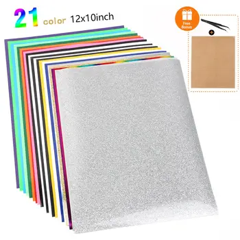 21 Sheets Glitter Heat Transfer Vinyl Bundle Iron on Heat Press Machine Cutting Plotter HTV T-shirt DIY
21 Sheets Glitter Heat Transfer Vinyl Bundle Iron on Heat Press Machine Cutting Plotter HTV T-shirt DIY