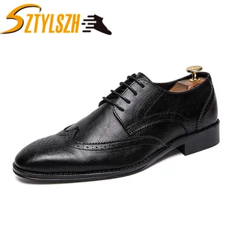 British Style Full Grain Leather Men Oxford Shoes Fashion Classic Retro Carved Bullock Formal Men Dress Shoes Comfortable Male
British Style Full Grain Leather Men Oxford Shoes Fashion Classic Retro Carved Bullock Formal Men Dress Shoes Comfortable Male