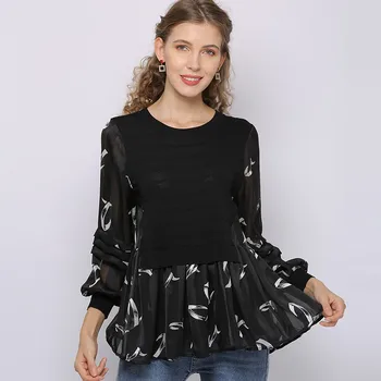 Womens Chiffon Blouse Tops and Blouses Print Black Casual Shirt blusas mujer de moda 2020 Long Sleeve Women Shirts D20618
Womens Chiffon Blouse Tops and Blouses Print Black Casual Shirt blusas mujer de moda 2020 Long Sleeve Women Shirts D20618