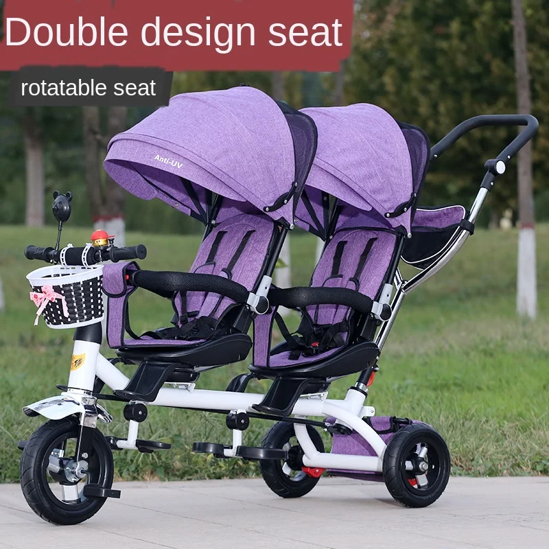 triciclo infantil The Children Tricycle Twin Baby Cart Double Bicycle Light Baby Stroller 3 Wheel Tricycle Baby Bike triciclo infantil The Children Tricycle Twin Baby Cart Double Bicycle Light Baby Stroller 3 Wheel Tricycle Baby Bike