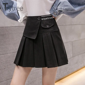 Trytree Autumn Winter Woman Casual Skirt Pleated High Waist Button Fashion Plaid Skirts A-Line Mini All-Purpose Style Skirt
Trytree Autumn Winter Woman Casual Skirt Pleated High Waist Button Fashion Plaid Skirts A-Line Mini All-Purpose Style Skirt