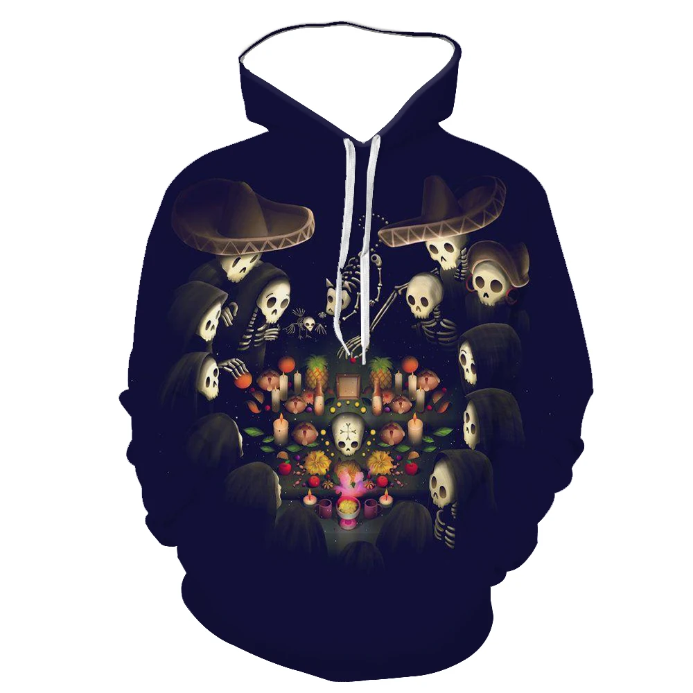 New 3D skull fashion men and women spring and autumn new hot selling couple Hoodie 
New 3D skull fashion men and women spring and autumn new hot selling couple Hoodie