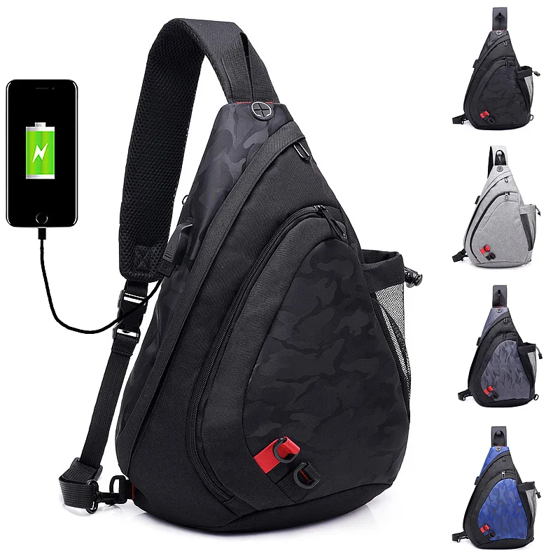 Large-Volume Korean-style Men Chest Bag Waterproof Oxford Cloth Sports Trendy Bag USB Charging Camouflage Satchel Shoulder Obliq
Large-Volume Korean-style Men Chest Bag Waterproof Oxford Cloth Sports Trendy Bag USB Charging Camouflage Satchel Shoulder Obliq