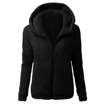 Coat Women Hooded Sweater Warm Wool Zipper Winter Coat Female Solid Long Sleeve Plus Size Slim Fit Jacket#YJ2 
Coat Women Hooded Sweater Warm Wool Zipper Winter Coat Female Solid Long Sleeve Plus Size Slim Fit Jacket#YJ2