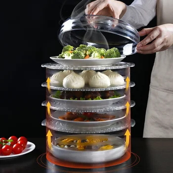 PET Fresh Cover Transparent Stackable Food Cover Refrigerator Food Fresh Cover Dustproof Anti-mosquito Kitchen Dining Table Lids
PET Fresh Cover Transparent Stackable Food Cover Refrigerator Food Fresh Cover Dustproof Anti-mosquito Kitchen Dining Table Lids