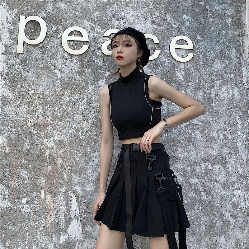 Cool Girl Punk Cargo Skirt Fashion Fad Women Pocket Gothic High Waist A-Line Cargo Easy-matching Pleated Skirt
Cool Girl Punk Cargo Skirt Fashion Fad Women Pocket Gothic High Waist A-Line Cargo Easy-matching Pleated Skirt