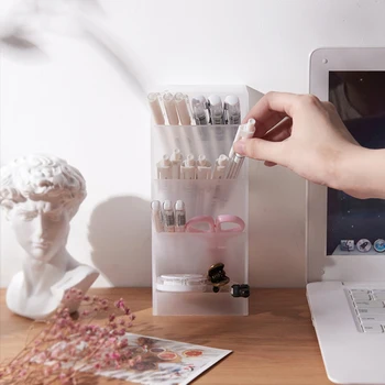 Extra Large Oblique Insert Scrub Pen Desktop Storage Box Desk Stationery Rack Transparent Makeup Brush Storage Tube 
Extra Large Oblique Insert Scrub Pen Desktop Storage Box Desk Stationery Rack Transparent Makeup Brush Storage Tube