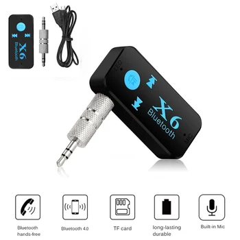X6 Universal Bluetooth Receiver V4.1 Support TF Card Handfree Music Player Phone Car AUX In/Output Bluetooth Adapter Receptor
X6 Universal Bluetooth Receiver V4.1 Support TF Card Handfree Music Player Phone Car AUX In/Output Bluetooth Adapter Receptor