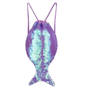 Mermaid Tail Sequins Pattern Storage Bag Women Men Drawstring Travel Beach Backpack Bag
Mermaid Tail Sequins Pattern Storage Bag Women Men Drawstring Travel Beach Backpack Bag