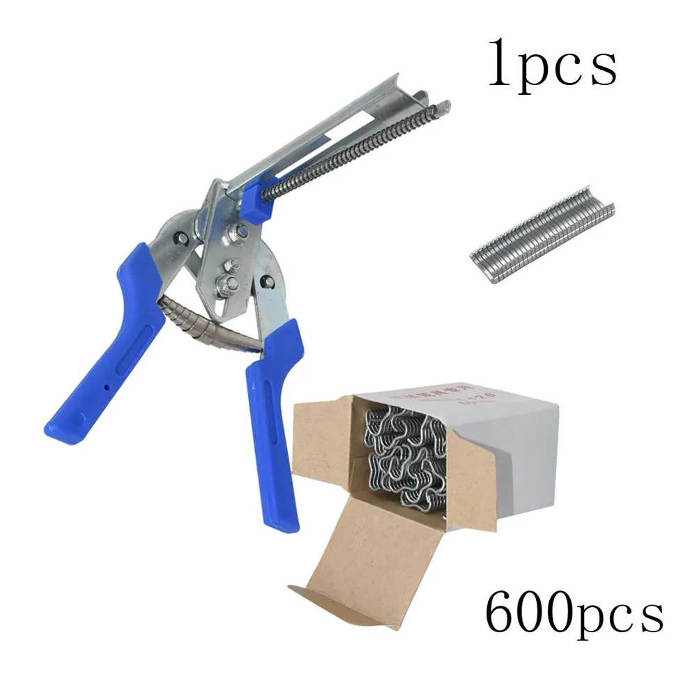 1pcs Hog Ring Plier Tool and 600pcs M Clips Chicken Mesh Cage Wire Fencing Crimping Solder Joint Welding Repair Hand Tools
1pcs Hog Ring Plier Tool and 600pcs M Clips Chicken Mesh Cage Wire Fencing Crimping Solder Joint Welding Repair Hand Tools