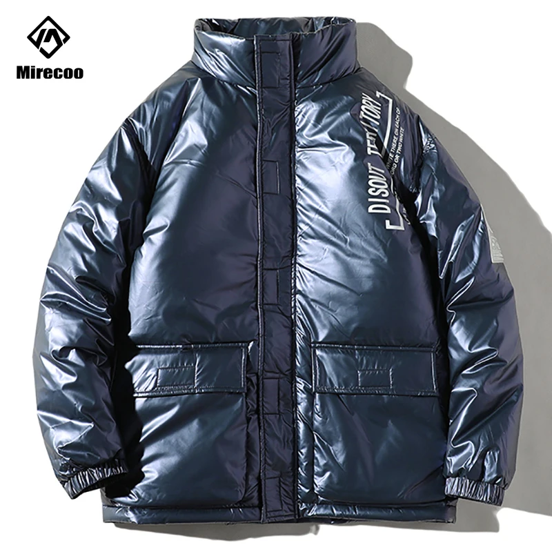 Japanese Bright Color Padded Jacket Parkas Thick Winter Down Coats Windbreaker Streetwear Harajuku Outwear 2019 Hip Hop | Мужская одежда