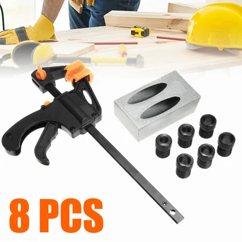 8Pcs/Set Pocket Hole Screw Jig Angle Drill Guide Set Hole Puncher Locator Carpenters Wood Joint Tool
8Pcs/Set Pocket Hole Screw Jig Angle Drill Guide Set Hole Puncher Locator Carpenters Wood Joint Tool