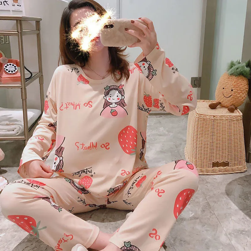 2020 Pajamas Set Thin Leisure Wear Women Pyjamas Women Sleepwear Night Suit Home Wear Women Cartoon Cotton Nightwear
2020 Pajamas Set Thin Leisure Wear Women Pyjamas Women Sleepwear Night Suit Home Wear Women Cartoon Cotton Nightwear