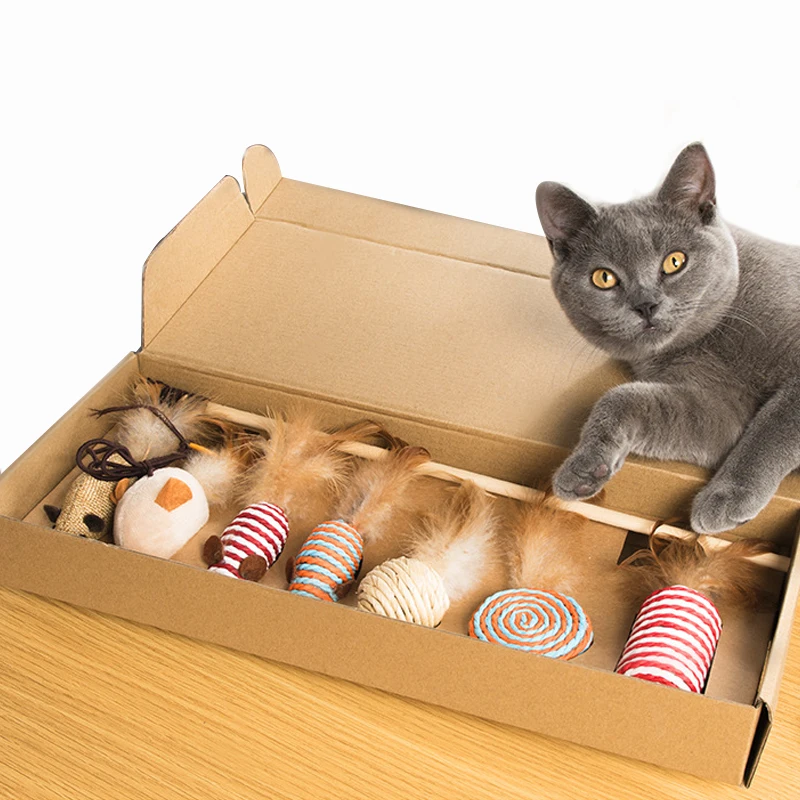7-Piece Cat Toy Set Funny Cat Mouse Sword Cat Love Toy Set With Bell-Shaped Feather Wood Rod Cat and Various Pet Training Toys
7-Piece Cat Toy Set Funny Cat Mouse Sword Cat Love Toy Set With Bell-Shaped Feather Wood Rod Cat and Various Pet Training Toys