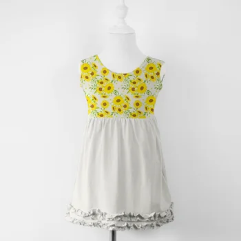 new baby girls children clothes cotton milk silk sunflower yellow ruffles dress boutique summer floral knee length
new baby girls children clothes cotton milk silk sunflower yellow ruffles dress boutique summer floral knee length