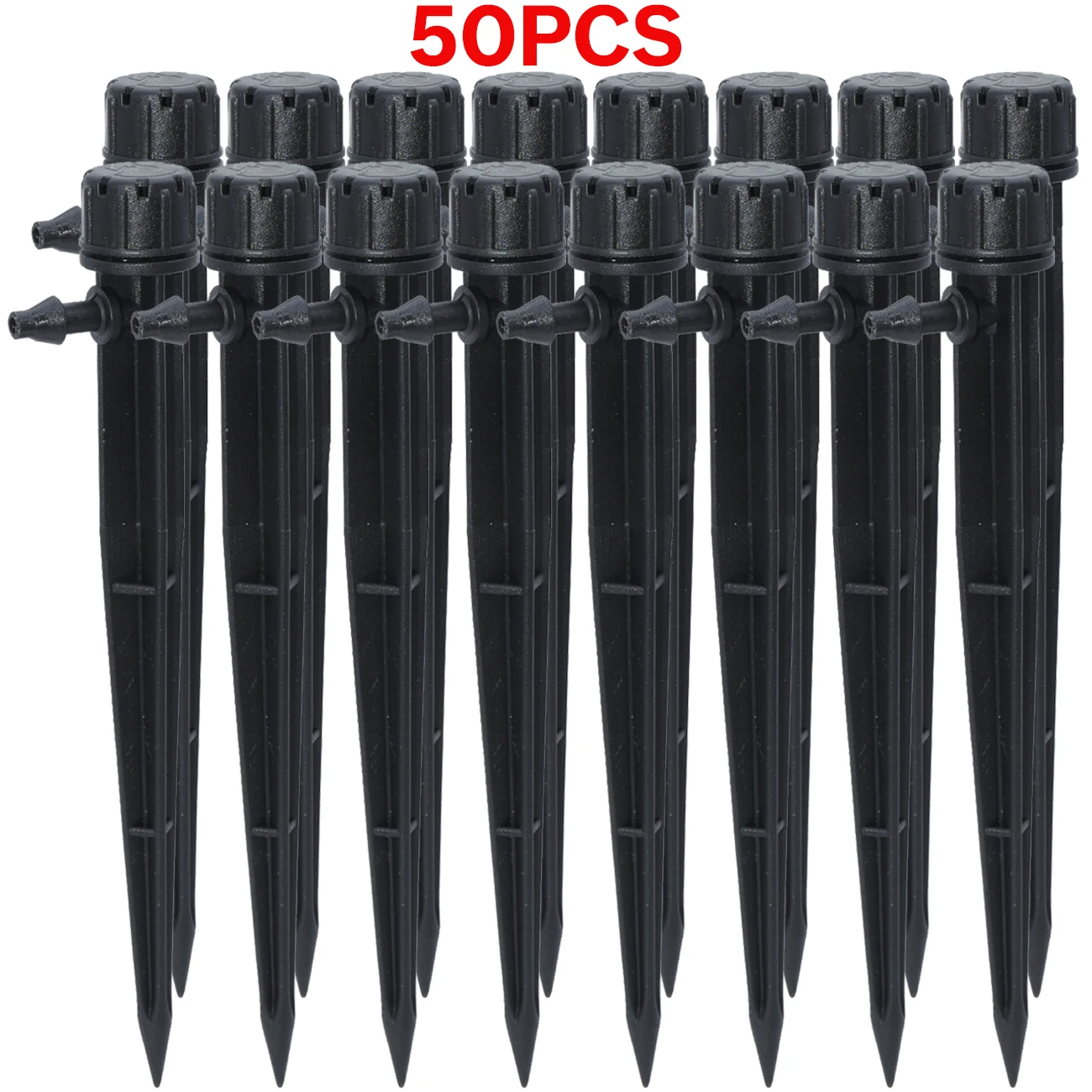 50PCS Irrigation Drippers for 4mm/7mm Tube 360 Degree 8 Holes Adjustable Dripper