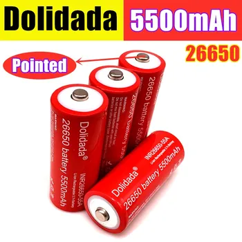 26650 New Original 3.7 v 5500 mah Lithium Rechargeable Battery 26650 with Pointed(No PCB) For flashlight batteries 
26650 New Original 3.7 v 5500 mah Lithium Rechargeable Battery 26650 with Pointed(No PCB) For flashlight batteries