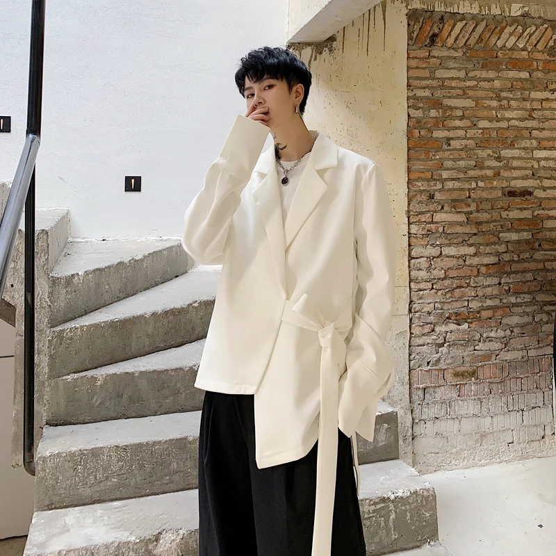 MIXCUBIC 2019 Autumn Korean style unique Asymmetric placket suit men casual loose solid color Chiffon lace suit for men M-XXL
MIXCUBIC 2019 Autumn Korean style unique Asymmetric placket suit men casual loose solid color Chiffon lace suit for men M-XXL