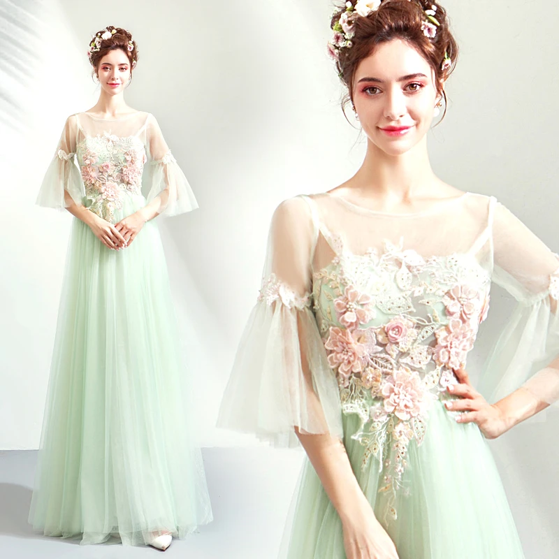 Clearance Sale Evening Dress Lace Flower Appliques A-line Floor-length Long Prom Formal Gowns Robe De Soiree Multiple Styles
Clearance Sale Evening Dress Lace Flower Appliques A-line Floor-length Long Prom Formal Gowns Robe De Soiree Multiple Styles