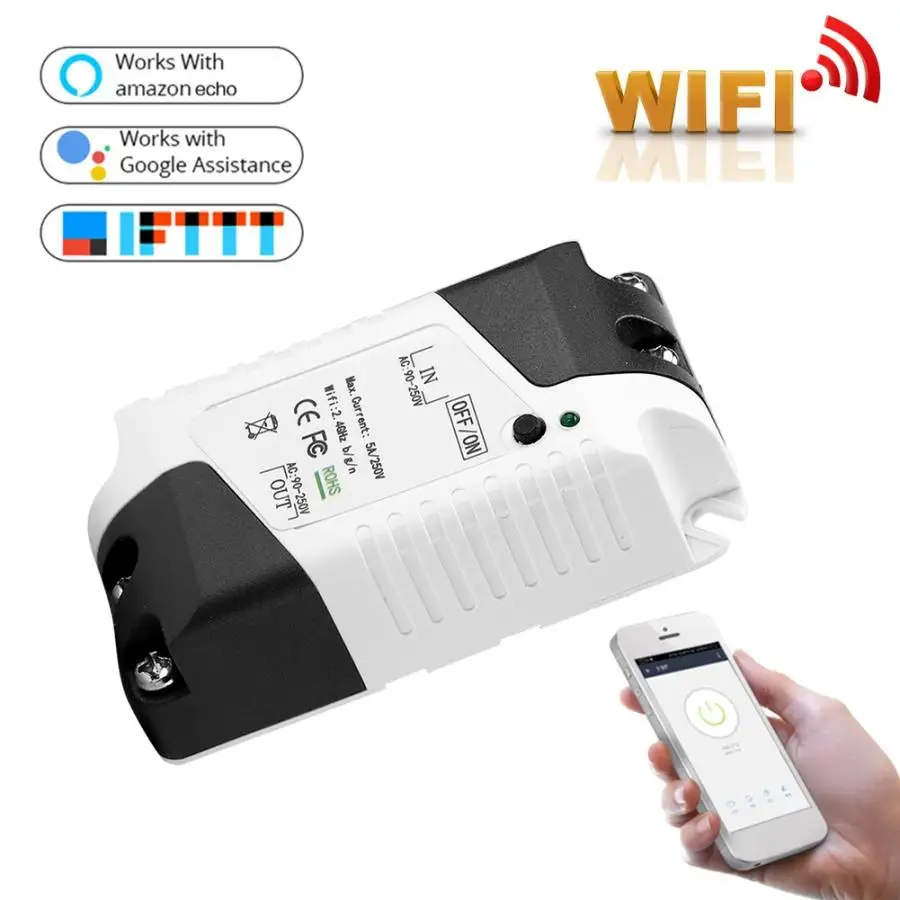 remote control 90-250V WiFi Smart Home Breaker Switch Module Voice APP Remote Control for Google Home/Alexa
remote control 90-250V WiFi Smart Home Breaker Switch Module Voice APP Remote Control for Google Home/Alexa
