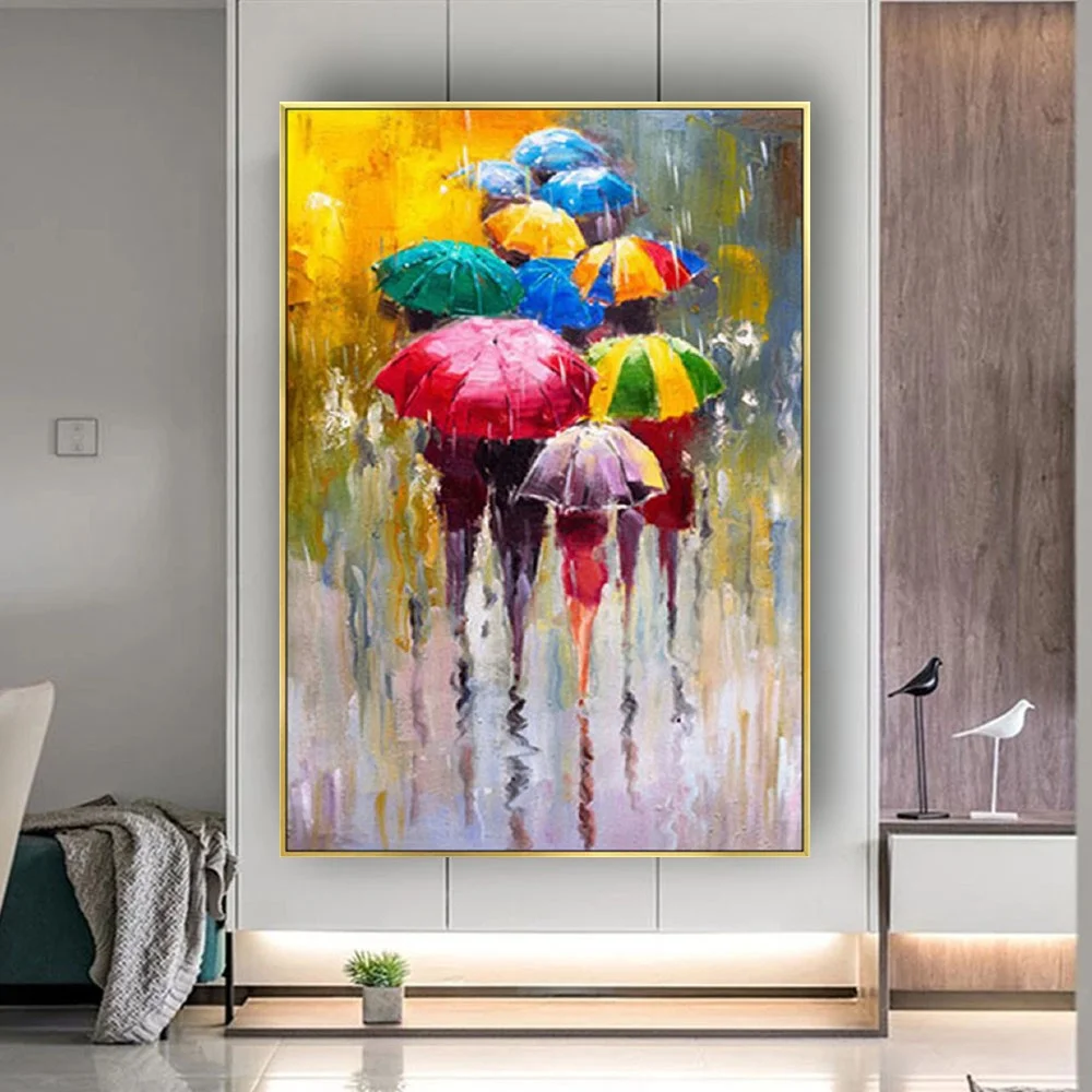 Crowd In The Rain! Fashion Wall Art Hand-painted Rich Colors Abstract Oil Painting On Canvas Picture For Living Room Decorative
Crowd In The Rain! Fashion Wall Art Hand-painted Rich Colors Abstract Oil Painting On Canvas Picture For Living Room Decorative