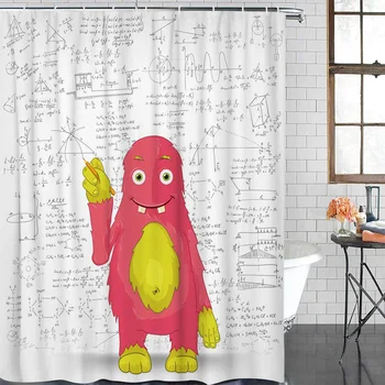 Cartoon Bath Curtain Monster Formula Math Equation Pen Shower Curtain Waterproof Polyester Fabric Bathroom Decor
Cartoon Bath Curtain Monster Formula Math Equation Pen Shower Curtain Waterproof Polyester Fabric Bathroom Decor