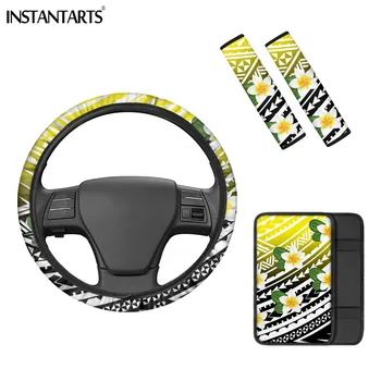 INSTANTARTS Polynesian Plumeria Pattern Gradient Set of 4 Steering Wheel Protector Slip-Resistant Car Armrest Cover Seatbelt Pad
INSTANTARTS Polynesian Plumeria Pattern Gradient Set of 4 Steering Wheel Protector Slip-Resistant Car Armrest Cover Seatbelt Pad