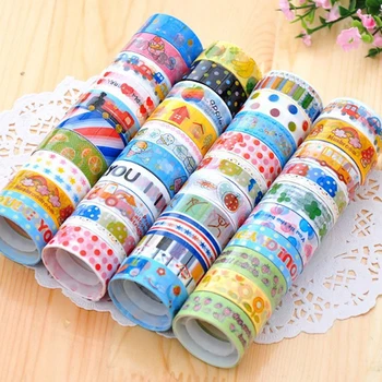 10pcs Multi-color Masking Tape Set Cartoon Cute Sticky Decorative Adhesive Tapes Paper Stationery Office Sticker Masking Tape
10pcs Multi-color Masking Tape Set Cartoon Cute Sticky Decorative Adhesive Tapes Paper Stationery Office Sticker Masking Tape