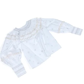 Top Quality Hand Made Beading Blouses and Tops 2020 Autumn New Shell Conch Beading Lantern Sleeve Casual Cotton Designer Wear
Top Quality Hand Made Beading Blouses and Tops 2020 Autumn New Shell Conch Beading Lantern Sleeve Casual Cotton Designer Wear