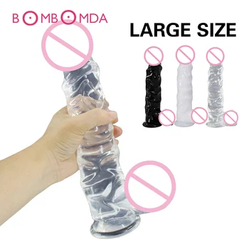 

Super Huge Soft Dildo Suction Cup Realistic Glans Penis Adult Toys For Couples Sex Toys nsert Vagina Anal Plug Masturbation Toys