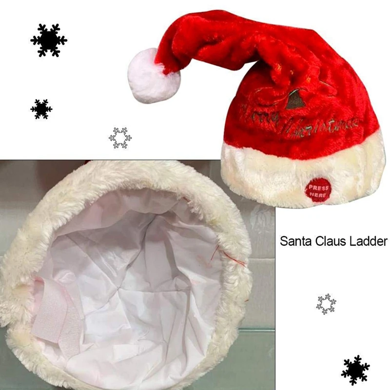 cap party decoration christmas gift music swing santa claus hat