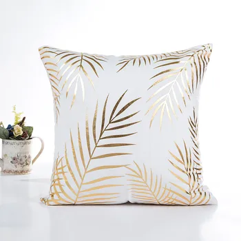 Cushion Cover Decorative Gold Foil Leaves Wave Pillowcase Home Chair Sofa car Pillowcase home decorative cushions наволочка
Cushion Cover Decorative Gold Foil Leaves Wave Pillowcase Home Chair Sofa car Pillowcase home decorative cushions наволочка