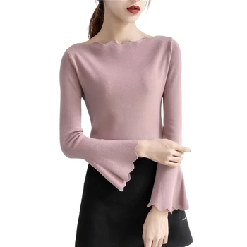 Autumn New Solid Slash Neck Knitted Women Sweaters And Pullovers Flare Sleeved Loose Office Lady Elegant Pulls Outwear Coat Tops
Autumn New Solid Slash Neck Knitted Women Sweaters And Pullovers Flare Sleeved Loose Office Lady Elegant Pulls Outwear Coat Tops