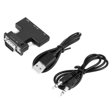 Professional HDMI Input Female to VGA Male Converter Adapter With Audio Cable Support 1080P Signal Output
Professional HDMI Input Female to VGA Male Converter Adapter With Audio Cable Support 1080P Signal Output