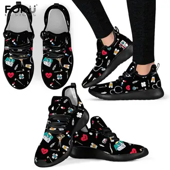 FORUDESIGNS Nurse/Premium Sketch Medical Pattern Shoes Woman Brand Black/White Female+shoes 2020 Spring Nursing Shoes for Women 
FORUDESIGNS Nurse/Premium Sketch Medical Pattern Shoes Woman Brand Black/White Female+shoes 2020 Spring Nursing Shoes for Women