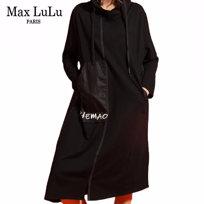 Max LuLu 2019 New Korean Fashion Style Casual Streetwear Ladies Patchwork Dresses Women Hooded Vestido Vintage Clothes Plus Size
Max LuLu 2019 New Korean Fashion Style Casual Streetwear Ladies Patchwork Dresses Women Hooded Vestido Vintage Clothes Plus Size