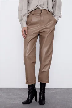2020 new Spring Summer European High-waisted Crimping Faux zanzeaing sheining Leather Pants zaraing Women pants trousers WDF1609
2020 new Spring Summer European High-waisted Crimping Faux zanzeaing sheining Leather Pants zaraing Women pants trousers WDF1609